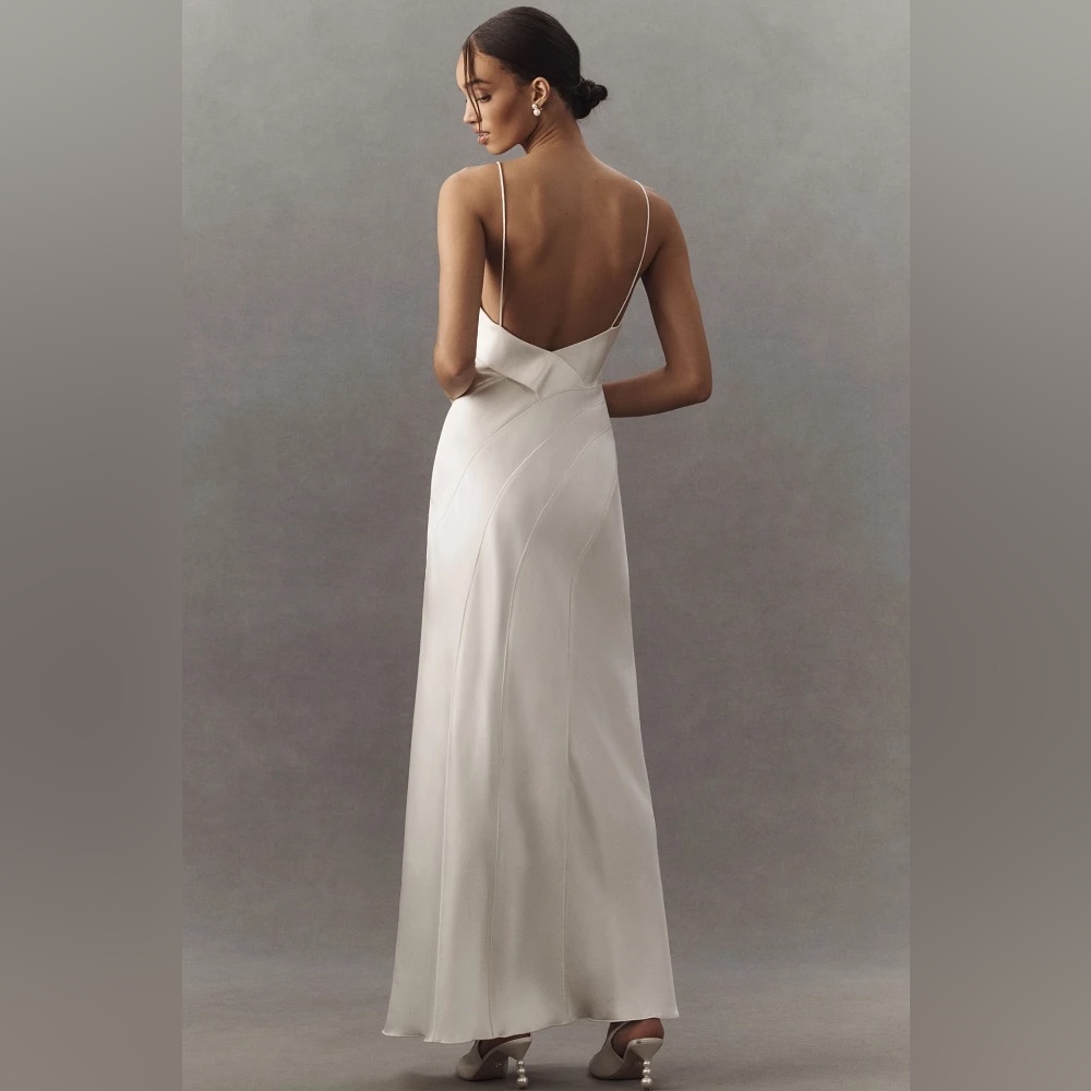 Anthropologie Acler Zetland Bias-Cut Side-Slit Maxi Dress size 4 NWT
